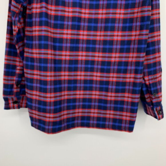 BlankNYC Shirt Mens Size Medium Button Down Plaid Hooded Long Sleeve Blue NWT - Picture 10 of 11